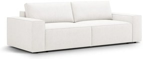 Biela rozkladacia pohovka z textílie bouclé 247 cm Jodie – Micadoni Home