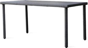 Obdĺžnikový záhradný stôl Alford 150x90 cm, černý%