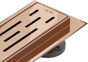 Mexen Flat 360° M01 sprchový žľab 50 cm, ružové zlato, 1620050-40