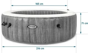 Nafukovacie jacuzzi s hydromasážou a Wi-Fi ovládaním 6 osôb