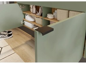 Šalviová zelená skrinka 110x57x22 cm Ameca – Germania