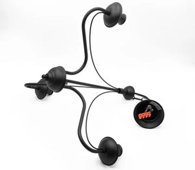 Luster na reťazi ANTON 3xE14/15W/230V čierny