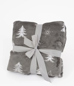 Deka mikroplyš Exclusive 150 × 200 cm – Stromčeky šedé