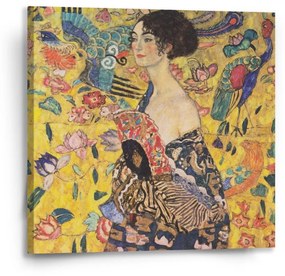 Sablio Obraz Dáma s vejárom - Gustav Klimt - 50x50 cm
