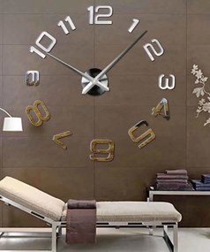 SENTOP | Moderné nalepovacie nástenné hodiny | 3D hodiny 12S053-Wanduhr HEU- analógové