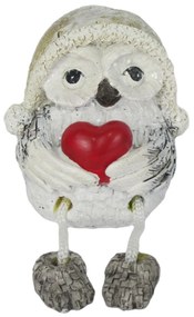Dekoratívne soška sovy so srdiečkom - 6 * 5 * 6 cm