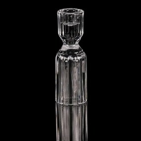 Svietnik sklenený 14,5 cm na kónickú sviečku, číra