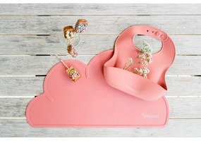 Tmavoružové silikónové prestieranie Kindsgut Cloud, 49 x 27 cm