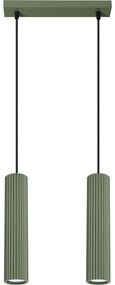 Sollux SL.1612 - Luster na lanku KARBON 2xGU10/10W/230V zelená
