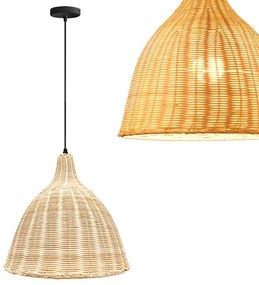 Toolight Natural, stropné závesné svietidlo 1xE27 APP1647-1CP, prírodná hnedá, OSW-05115