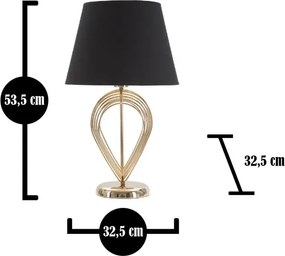 Stolná lampa Maxt 53,5 cm čierno-zlatá