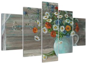 Obraz - Lúčne kvety, olejomaľba (150x105 cm)