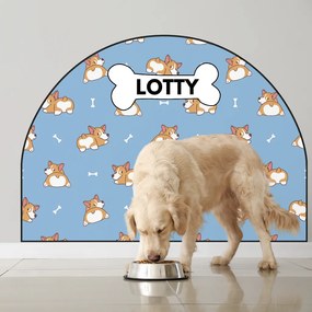 120x96cm Ochranná textilná nálepka na stenu - Oblúk - Corgi Veľkosť: 120x96cm, Motív: s menom