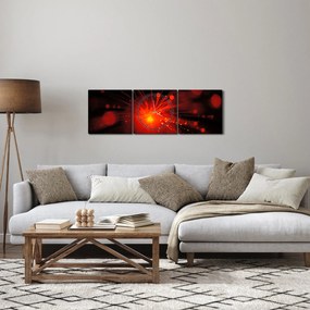 Obraz iskrenie abstrakcie (s hodinami) (90x30 cm)