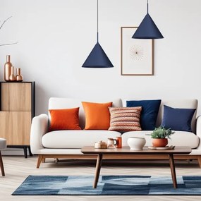 Luster na lanku CAPITAL 1xGX53/15W/230V pr. 32 cm modrý