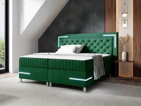 Kontinentálna posteľ Suhak 5 LED, Rozmer postele: 200x200, Dostupné poťahy: Fresh 13