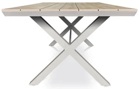 Autronic Záhradný stôl, hliník, polywood, béžová, AZT-S1510 OAK
