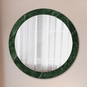 Okrúhle ozdobné zrkadlo na stenu Zelený mramor fi 80 cm