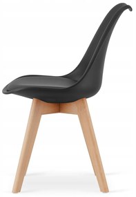 Jedálenský set 1 + 4, stôl ADRIA 120x80cm biely + stoličky BALI MARK čierna