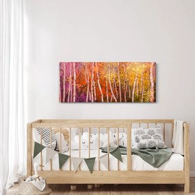 Obraz farebného lesa (120x50 cm)