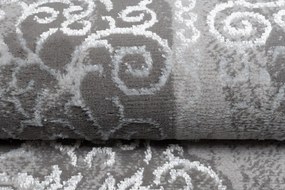 Moderný bielo-sivý dizajnový interiérový koberec so vzorom Šírka: 80 cm | Dĺžka: 150 cm