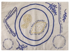 Bloomingville Prestieranie s prímesou ľanu Limone 33x48 cm