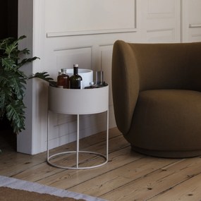 Ferm Living Okrúhly stojan na kvety Plant Box Light Grey