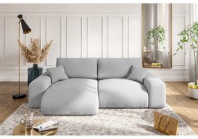 Svetlosivá menčestrová rohová pohovka (variabilná) Justin – Ropez