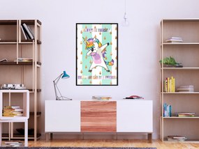 Artgeist Plagát - Always Be Yourself [Poster] Veľkosť: 20x30, Verzia: Zlatý rám