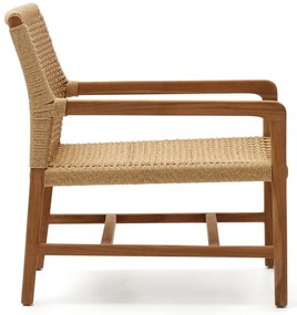 Drevené záhradné kreslo v prírodnej farbe Sabolla - Kave Home