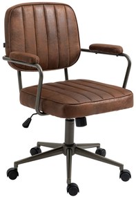 Design-Shop Kancelárska stolička Natrona v industriálnom štýle - koženka - Cognac antik