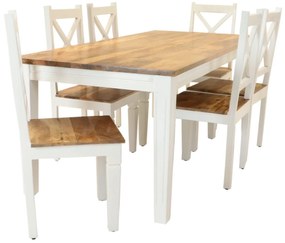furniture-nabytek.cz - Jedálenský set pre 6 osôb z masívneho manga