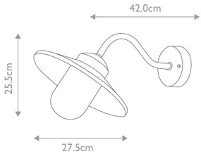 Elstead KLAMPENBORG-WHT- Vonkajšie svietidlo KLAMPENBORG 1xE27/60W/230V IP44 biela