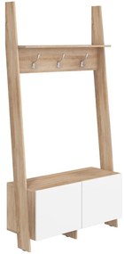 Vešiak Rack dub sonoma/biely lesk