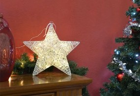 Vianočná dekorácia - vianočná hviezda - 35 cm, 30 LED diód
