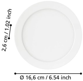 Sivé LED podhľadové stropné svietidlo FUEVA 5 – EGLO