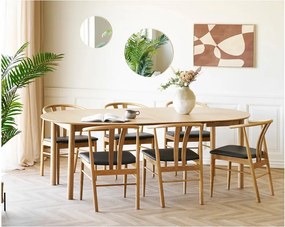 Okrúhly rozkladací jedálenský stôl s prídavnou doskou v dekore duba ø 120 cm Bundaberg – House Nordic