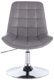 LuxuryForm DESIGN Stolička PARIS na striebornom tanieri - šedá