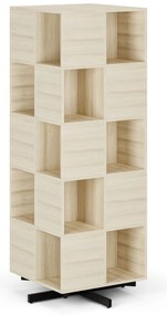 Otočný regál, 680×680×1932 mm, 4x 5 oddielov, dub prírodný