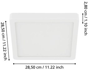Biele LED stropné svietidlo 28,5x28,5 cm FUEVA 5 – EGLO