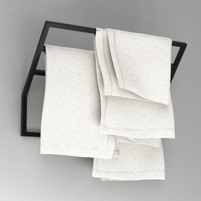 Nástenný vešiak na uteráky 37x60 cm čierna