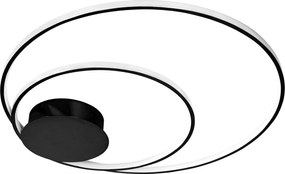 Toolight - LED stropné svietidlo + diaľkové ovládanie APP802-C, čierna, OSW-09751