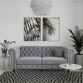 Svetlosivá zamatová pohovka 236 cm Felix – Støraa