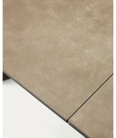 Hnedý rozkladací jedálenský stôl s keramickou doskou 90x160 cm Atminda – Kave Home