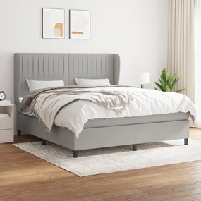 Boxspring posteľ s matracom svetlosivá 100x200 cm látka 3128133