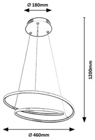 Rabalux - LED Luster na lanku LED/40W/230V