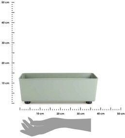 PLASTOVÝ KVETINÁČ SALVIA 37,5X17 CM ZELENÁ