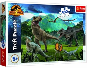 Puzzle Jurský Park, 100 dielikov, 41x27,5 cm v krabici 29x19x4 cm
