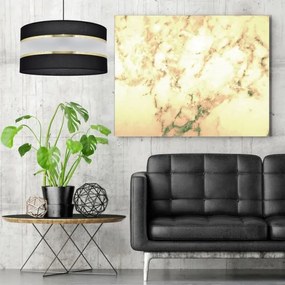 Luster na lanku HELEN 1xE27/15W/230V pr. 40 cm čierna/zlatá