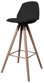 Dizajnová pultová stolička Nerea, čierna